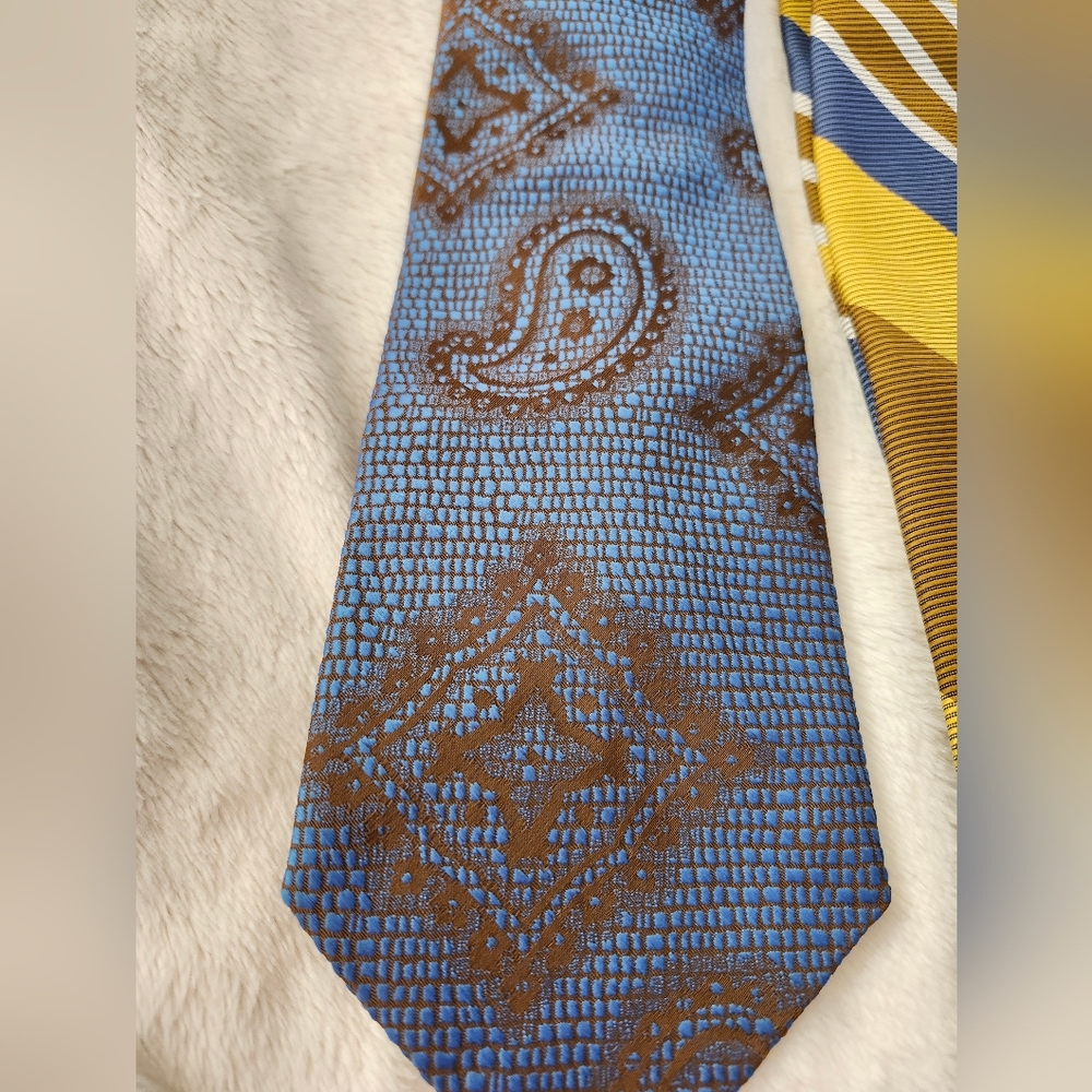 1970's Funky Vintage Repp Ties Bundle Of 3 - Picture 2 of 7